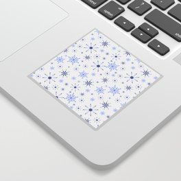 Christmas Pattern Floral Snowflake Purple Sticker
