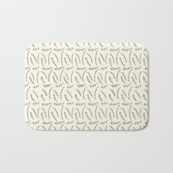 Delicate Twigs Pattern Bath Mat