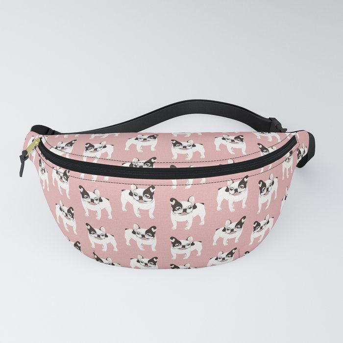 Happy and Fun Single Hooded Pied French Bulldog Fanny Pack