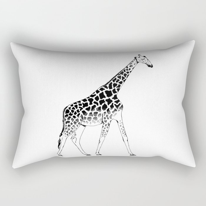 Lone Giraffe  Rectangular Pillow