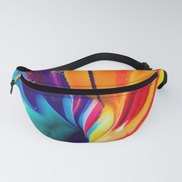 Liquid Colors Flowing Infinitely - Heavy Texture Swirling Thick Wet Paint - Abstract Inspirational Rainbow Drips #50 Fanny Pack | Vortex, Painting, Abstract, Macro, Lgbt, Rainbow, Lovewins, Contemporary, Nohate, Pride 