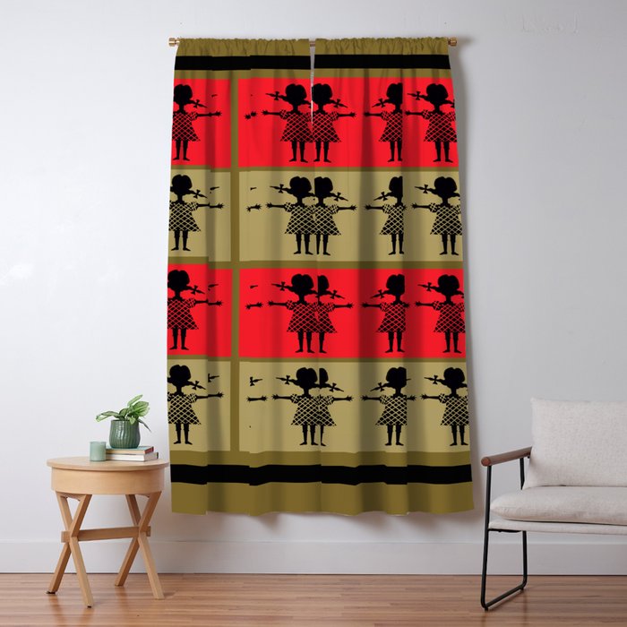 Little Girl Silhouette Blackout Curtain By Davidmichaelschmidt