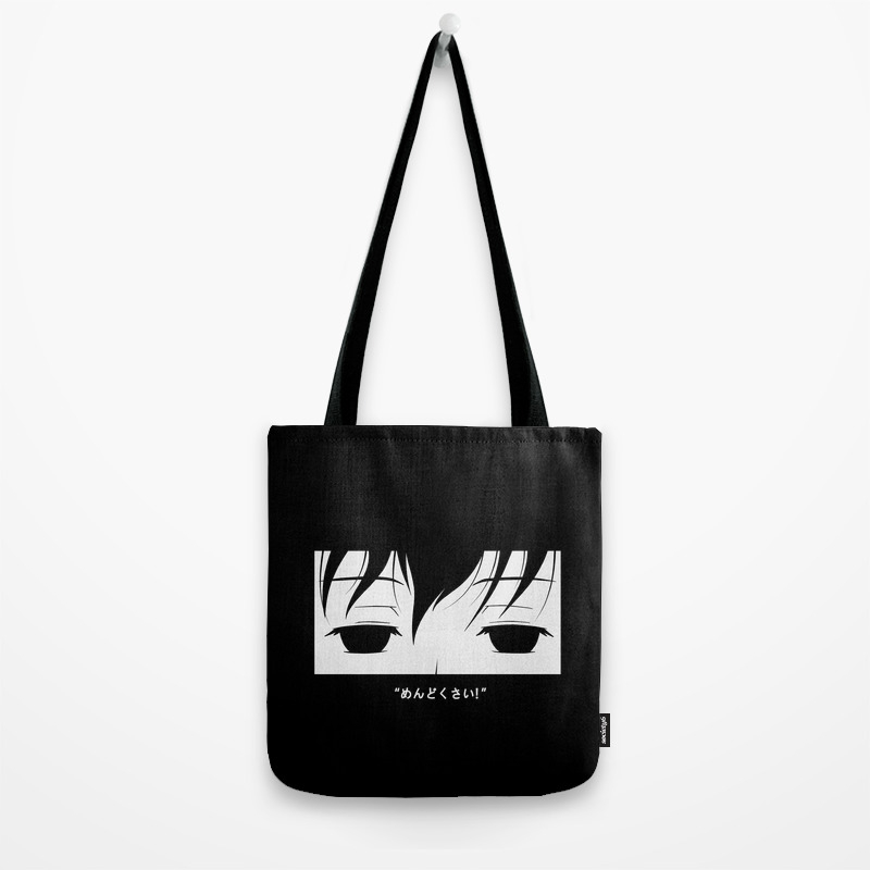Lazy Anime Eyes Mendokusai Hiragana Tote Bag By Nycth Society6 Since yes, eye shape indeed does carry meaning in anime, but there are about as many different eye simply put, asking an anime veteran about eyes like this is. society6