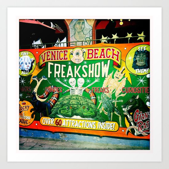 Venice Beach Freakshow Art Print