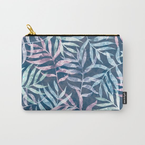 Watercolor Tropical Palm Leaves V Carry-All Pouch