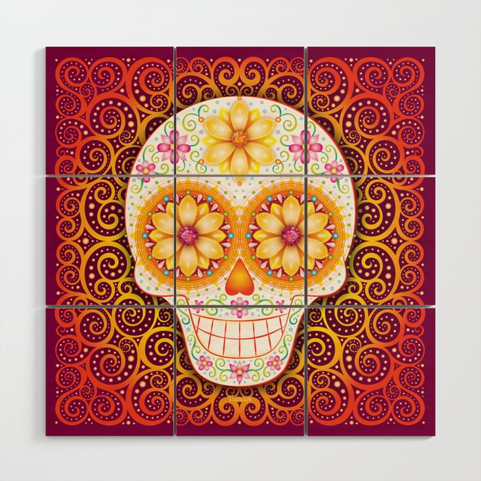 Sugar Skull Art By Thaneeya Mcardle Filigree Wood Wall