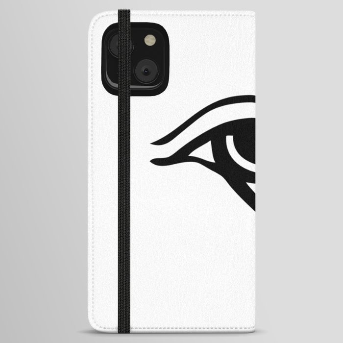 Egyptian Eye of Horus. BLACK. iPhone Wallet Case