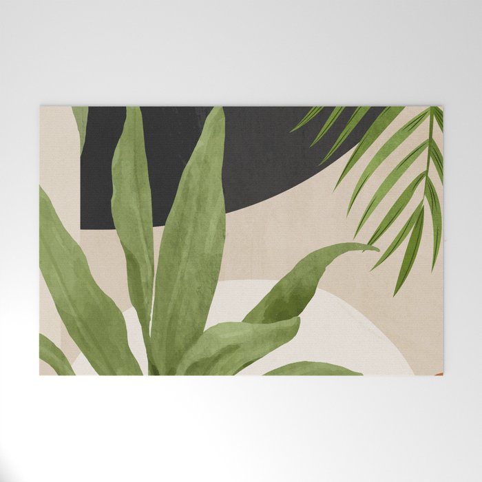 Abstract Art Tropical Leaf 11 Welcome Mat
