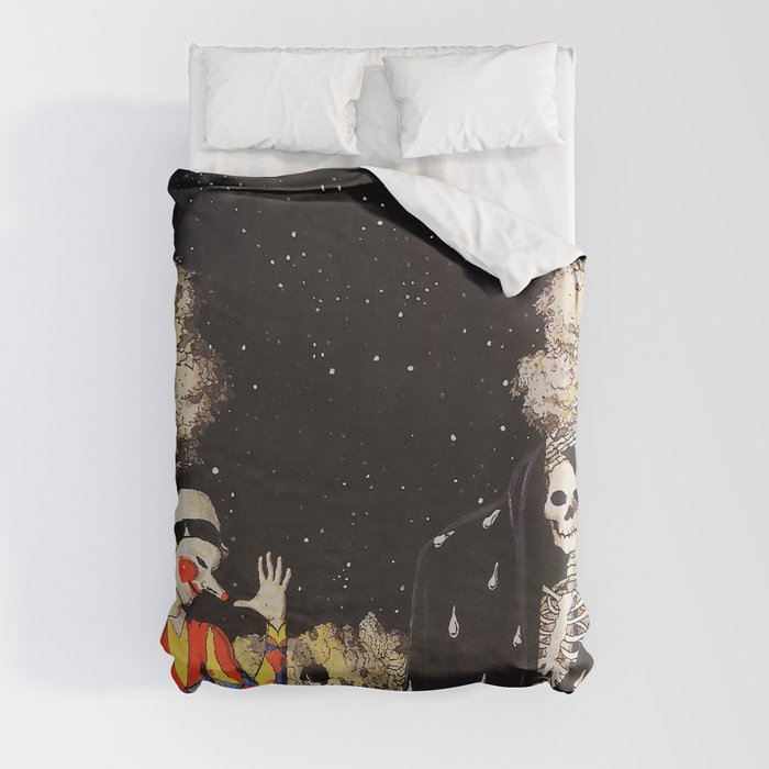 Harlequin and Death 1907 Duvet Cover