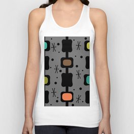 Retro Mid Mod Columns Boxes Multicolored Unisex Tank Top