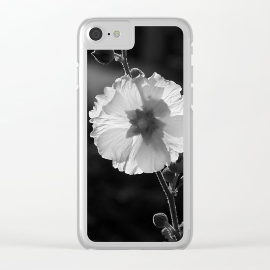 white flower Clear iPhone Case