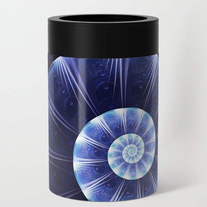 Blue Spiral Can Cooler