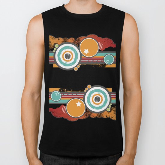Retro Mash Up. Biker Tank