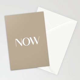 Now Portico warm neutral solid color modern abstract illustration  Stationery Card