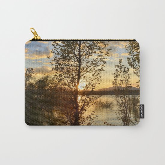 "Sun through the trees". Spring sunset. Carry-All Pouch