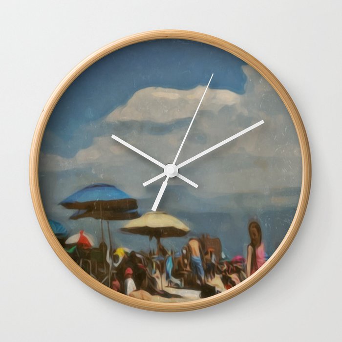 I Miss the Beach, Photo of Coney Island Beach Wall Clock