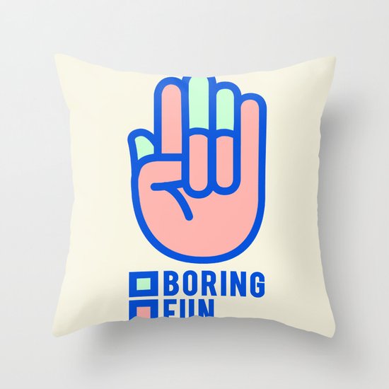 BORING N0.1 Throw Pillow
