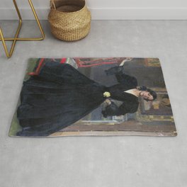 Joaquin Sorolla y Bastida - Señora de Sorolla (Clotilde García del Castillo, 1865–1929) in Black Rug