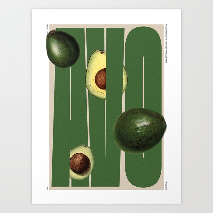 004AVOCADO - THE FRUIT SERIES Art Print