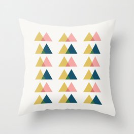 Color Theory in Gold and Pink Throw Pillow