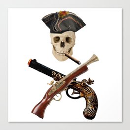pirate icon and death Canvas Print
