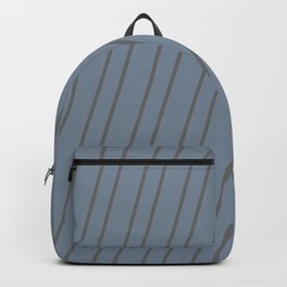 [ Thumbnail: Light Slate Gray and Dim Gray Colored Striped/Lined Pattern Backpack ]
