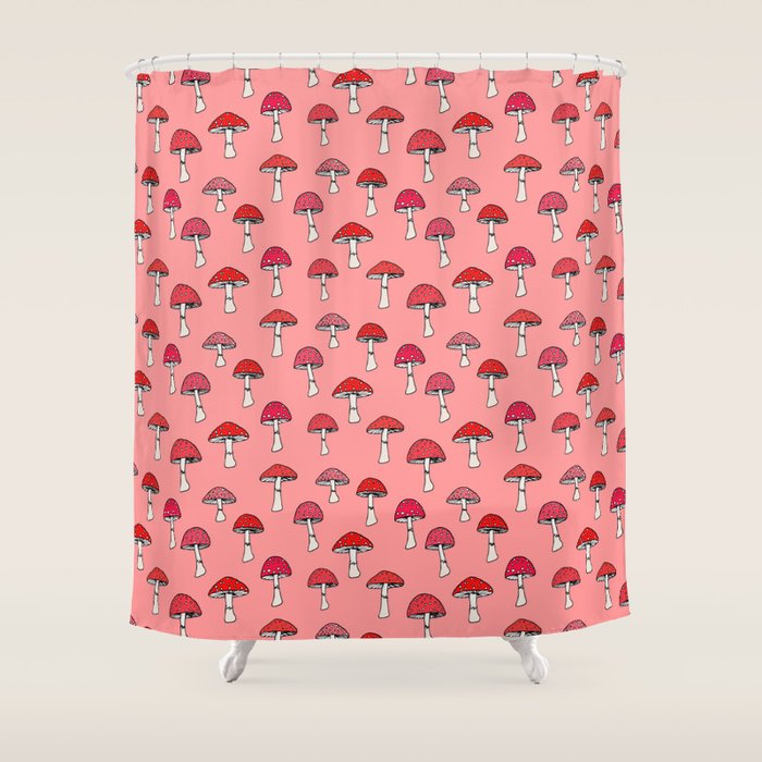 Mushroom Shower Curtain By Abee Society6 Mushroom Shower Curtain