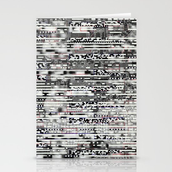 Removing Filters (P/D3 Glitch Collage Studies) Stationery Cards