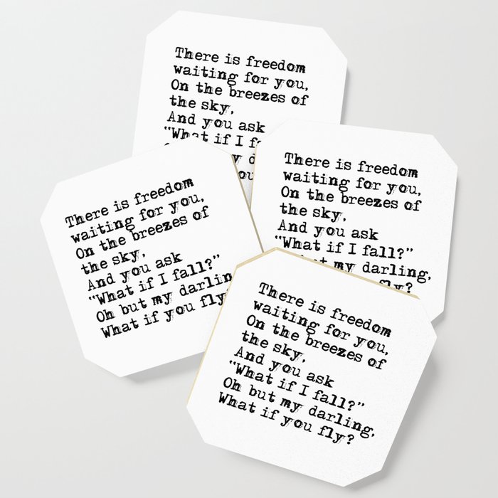 What if you fly? Vintage typewritten Coaster