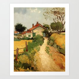farm in Toulouse in the style of Van Gogh Art Print