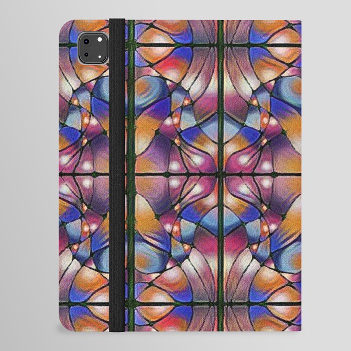 Royal Blue Neurographic Art Seamless Pattern  iPad Folio Case