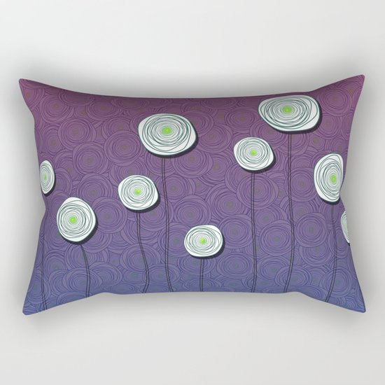 Abstract Flower Design Rectangular Pillow