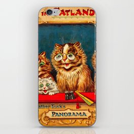  Days in Catland with Louis Wain, Father Tuck's Panorama by Louis Wain iPhone Skin