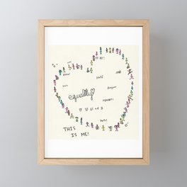 Equity is Love Framed Mini Art Print