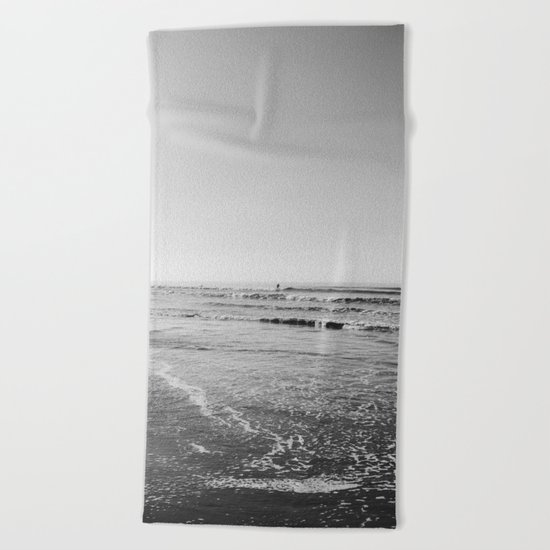 Surfing Monochrome Beach Towel