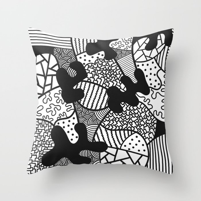 Geometrical pattern maximalist 7 Throw Pillow