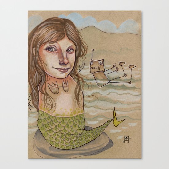 ROBOT SIREN Canvas Print