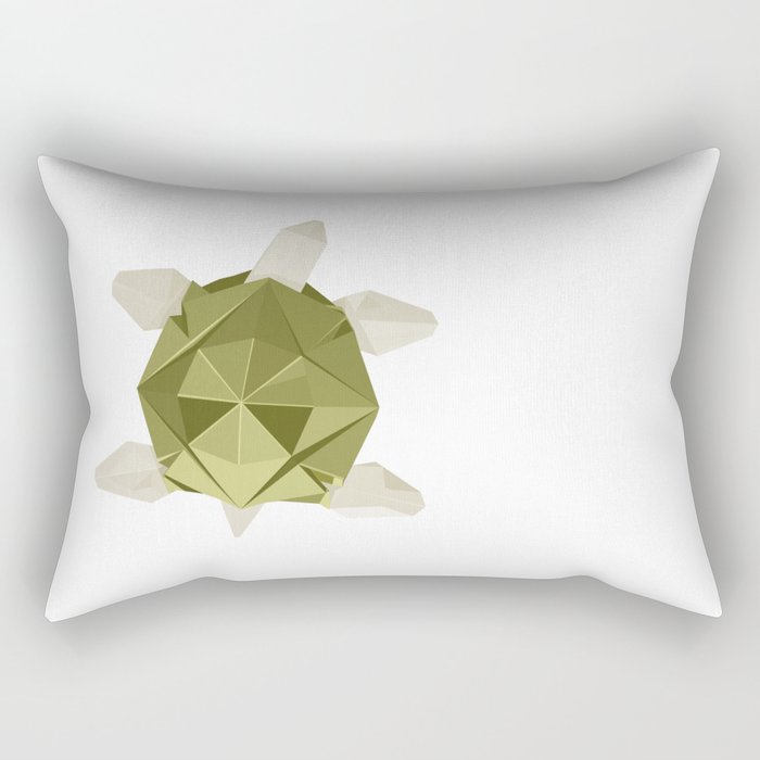 Origami Turtle Rectangular Pillow