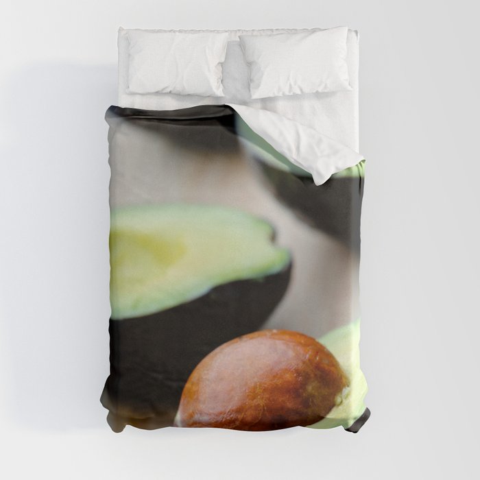 Mexico Photography - Two Avocados Cut In Half Duvet Cover