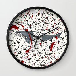 Whale inside and out Wall Clock