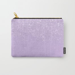 Modern pastel purple lavender ombre glitter color block Carry-All Pouch