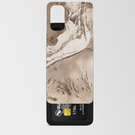 Taupe marble and gold abstract Android Card Case
