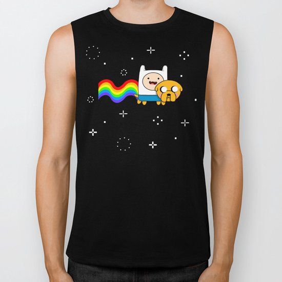 Nyan Time: Adventure Time plus Nyan Cat Biker Tank