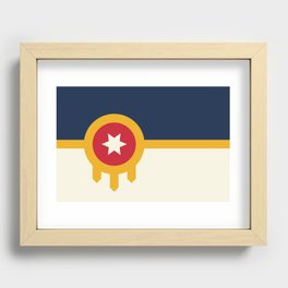 Tulsa Flag Recessed Framed Print | Tulsa, Digital, Graphicdesign, Flag, Oklahoma 