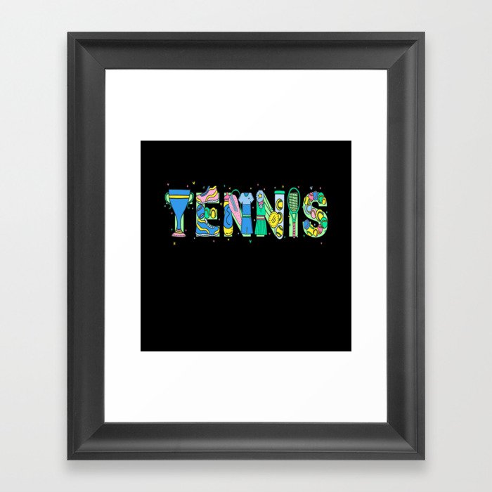 Tennis Tennis Racket Tennis Player Framed Art Print