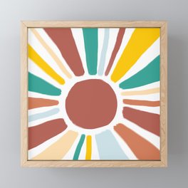 abstract boho sunshine design Framed Mini Art Print