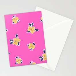 Flower in Pink Stationery Card