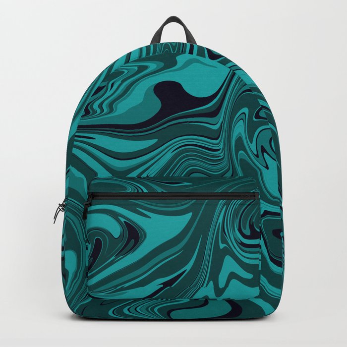 Blue liquid art Backpack