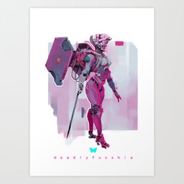 Deadly Fucshia Art Print