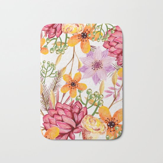 Flowers -a11 Bath Mat